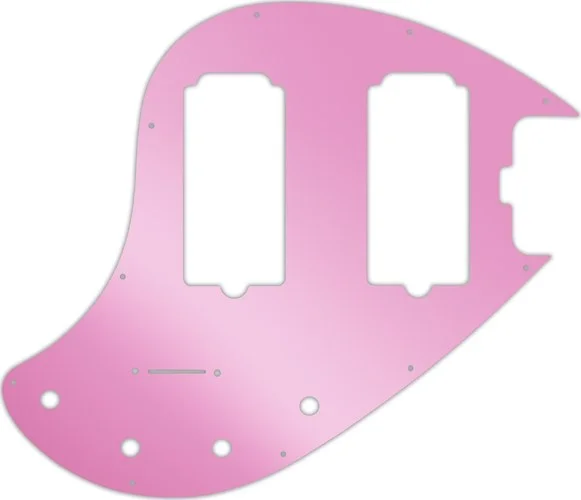 WD Custom Pickguard For Music Man 5 String StingRay 5-HH Through Neck Bass #10P Pink Mirror