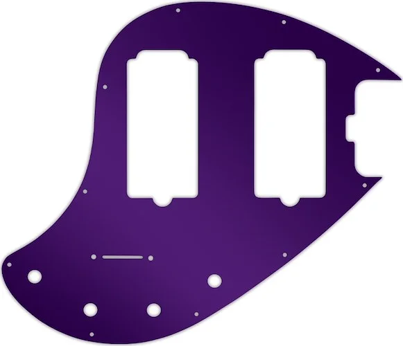 WD Custom Pickguard For Music Man 5 String StingRay 5-HH Through Neck Bass #10PR Purple Mirror