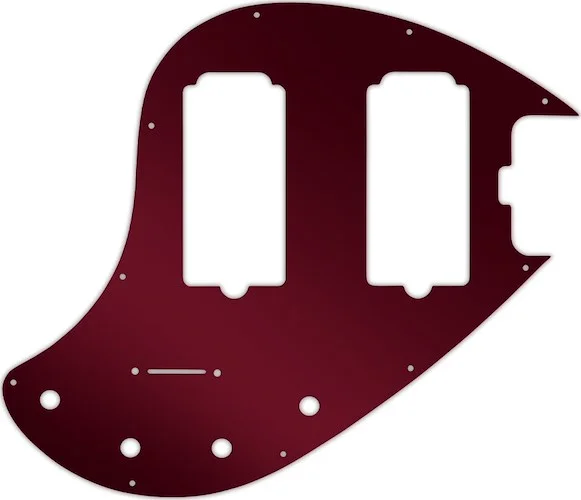 WD Custom Pickguard For Music Man 5 String StingRay 5-HH Through Neck Bass #10R Red Mirror