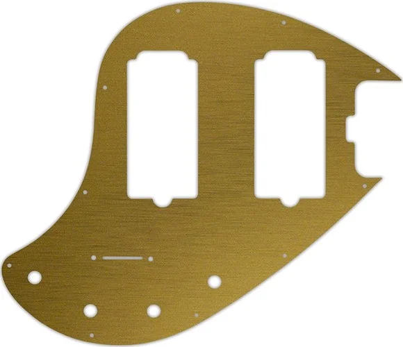 WD Custom Pickguard For Music Man 5 String StingRay 5-HH Through Neck Bass #14 Simulated Brushed Gol