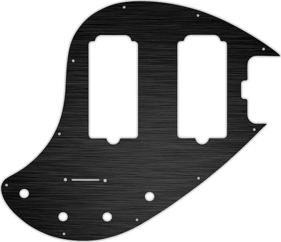 WD Custom Pickguard For Music Man 5 String StingRay 5-HH Through Neck Bass #27 Simulated Black Anodi