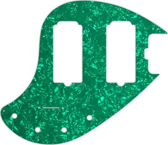 WD Custom Pickguard For Music Man 5 String StingRay 5-HH Through Neck Bass #28GR Green Pearl/White/B