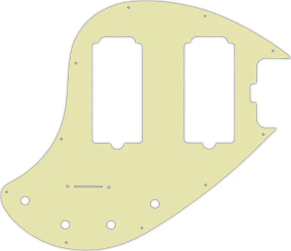 WD Custom Pickguard For Music Man 5 String StingRay 5-HH Through Neck Bass #34S Mint Green Solid