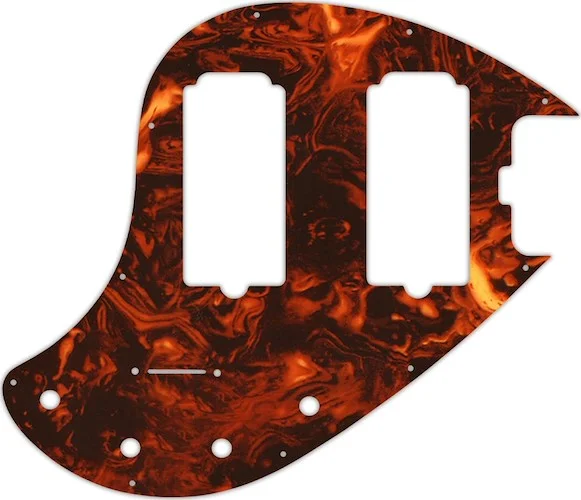 WD Custom Pickguard For Music Man 5 String StingRay 5-HH Through Neck Bass #05F Faux Tortiose