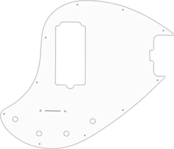 WD Custom Pickguard For Music Man 5 String StingRay 5-H Through Neck Bass #04R White/Red/White