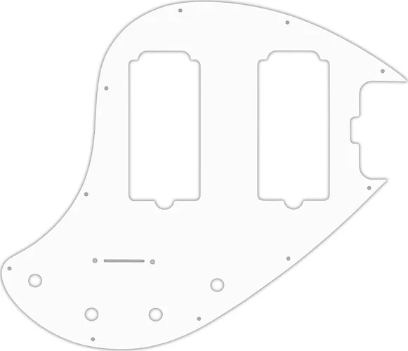 WD Custom Pickguard For Music Man 5 String StingRay 5-HH Through Neck Bass #04R White/Red/White