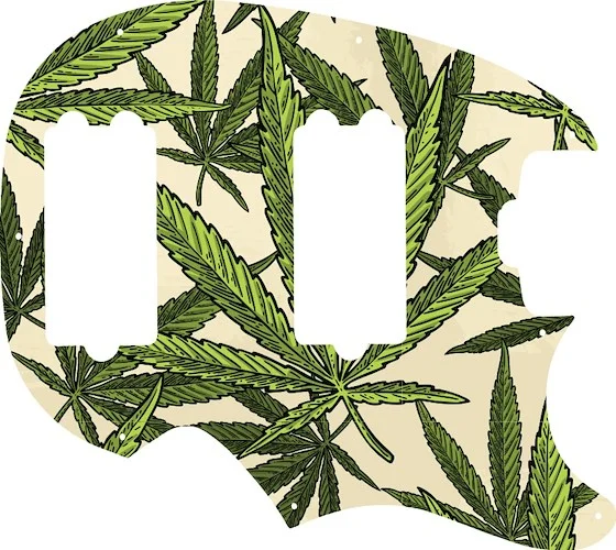 WD Custom Pickguard For Music Man Classic Sabre #GC02 Cannabis Leaf Graphic