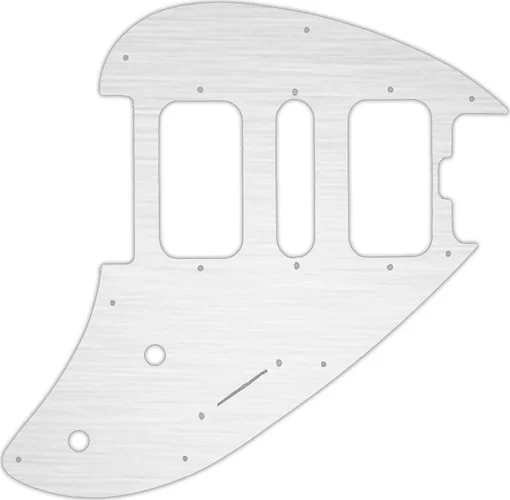 WD Custom Pickguard For Music Man Silhouette #13 Simulated Brushed Silver/Black PVC