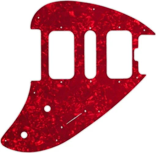 WD Custom Pickguard For Music Man Silhouette #28R Red Pearl/White/Black/White