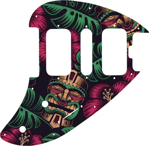 WD Custom Pickguard For Music Man Silhouette #GAL01 Aloha Tiki Graphic