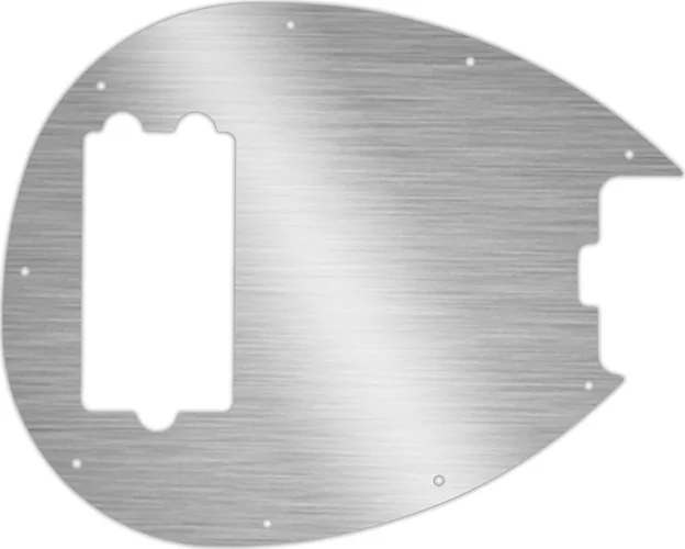 WD Custom Pickguard For Music Man Sterling 4-H Bass #13 Simulated Brushed Silver/Black PVC