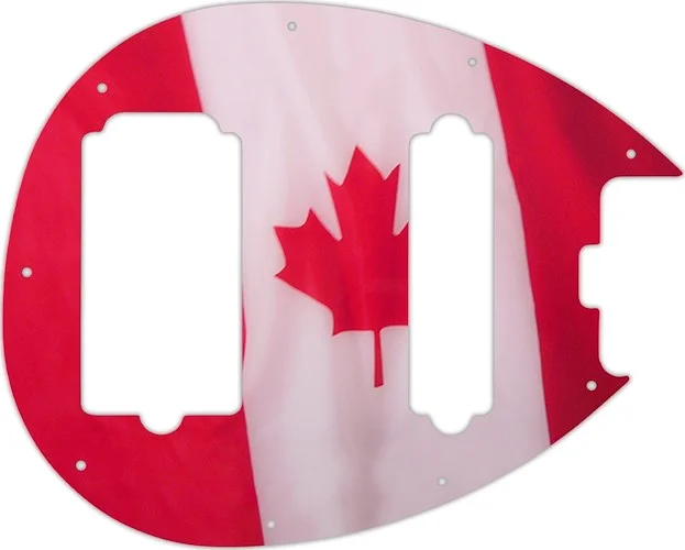 WD Custom Pickguard For Music Man Sterling 4-HS Bass #G11 Canadian Flag Graphic