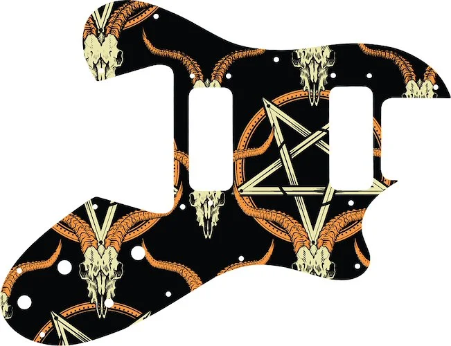 WD Custom Pickguard For Ovation Viper #GOC01 Occult Goat Skull & Pentagram Graphic