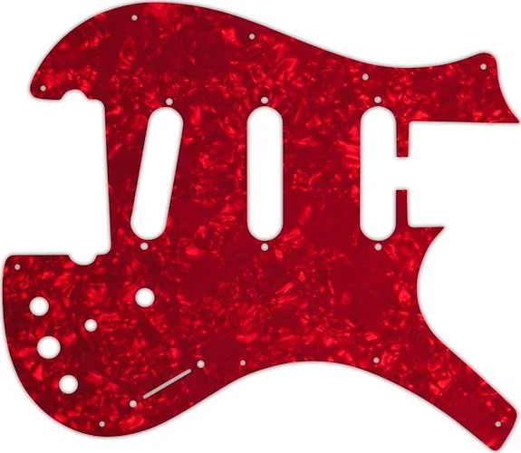 WD Custom Pickguard For Parker 3 Single Coil Nitefly V1 #28R Red Pearl/White/Black/White