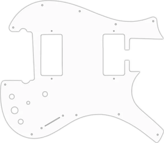 WD Custom Pickguard For Parker Dual Humbucker Nitefly M #02 White