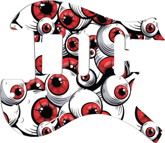 WD Custom Pickguard For Parker Dual Single Coil, Single Humbucker Nitefly SA #GHA01 Red Eye Graphic