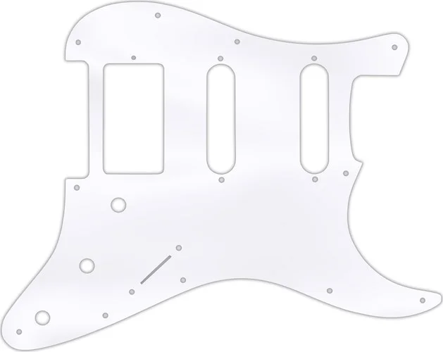 WD Custom Pickguard For Single Humbucker, Dual Single Coil Fender Stratocaster #45 Clear Acrylic