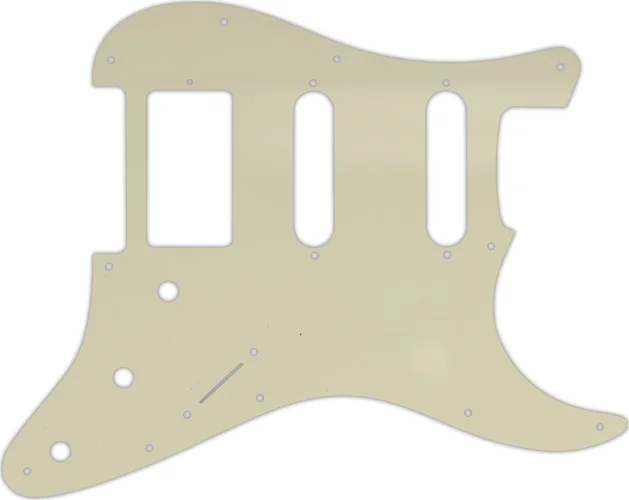 WD Custom Pickguard For Single Humbucker, Dual Single Coil Fender Stratocaster #55S Parchment Solid