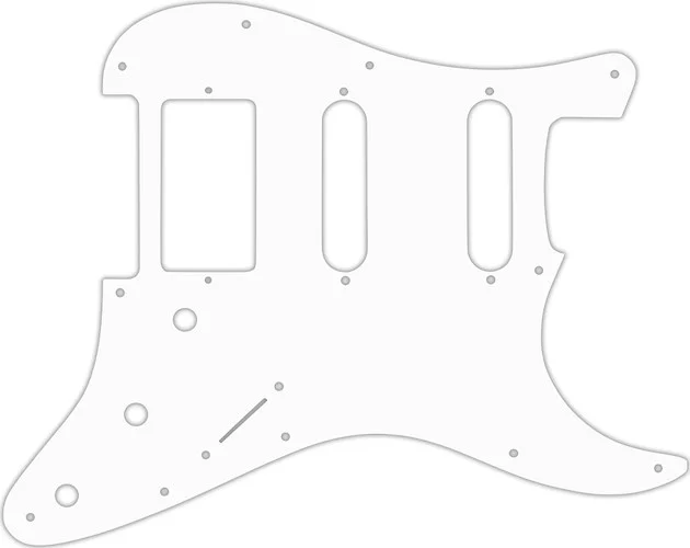WD Custom Pickguard For Single Humbucker, Dual Single Coil Fender Stratocaster #02M White Matte