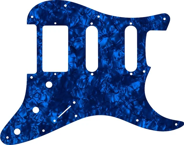 WD Custom Pickguard For Single Humbucker, Dual Single Coil Fender Stratocaster #28DBP Dark Blue Pearl/Black/White/Black