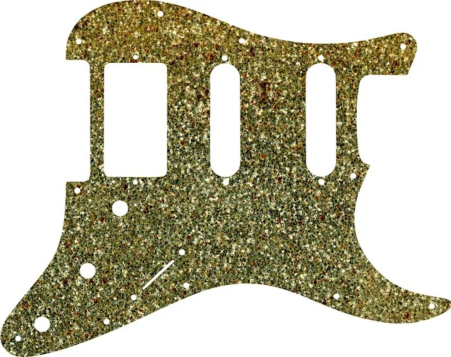 WD Custom Pickguard For Single Humbucker, Dual Single Coil Fender Stratocaster #60GS Gold Sparkle 