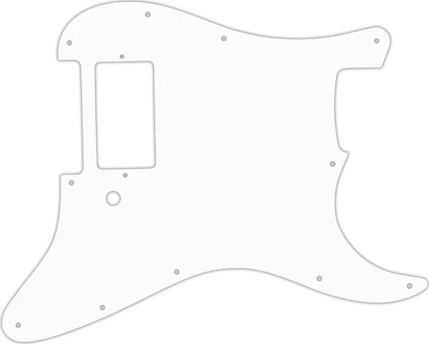 WD Custom Pickguard For Single Humbucker Fender Stratocaster #02M White Matte