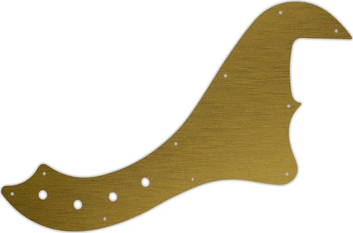 WD Custom Pickguard For Squier By Fender Deluxe Dimension Bass IV #14 Simulated Brushed Gold/Black P