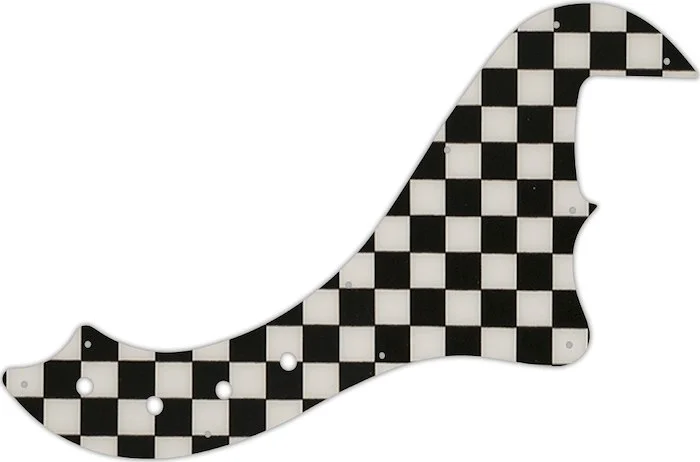 WD Custom Pickguard For Squier By Fender Deluxe Dimension Bass IV #CK01 Checkerboard Graphic