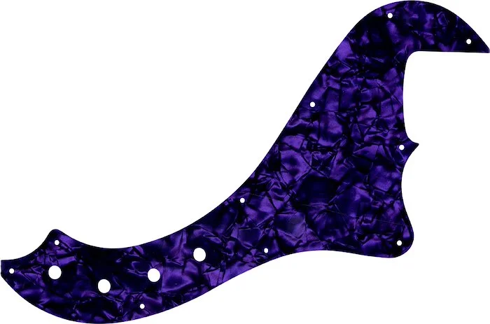WD Custom Pickguard For Squier By Fender Deluxe Dimension Bass IV #28PR Purple Pearl