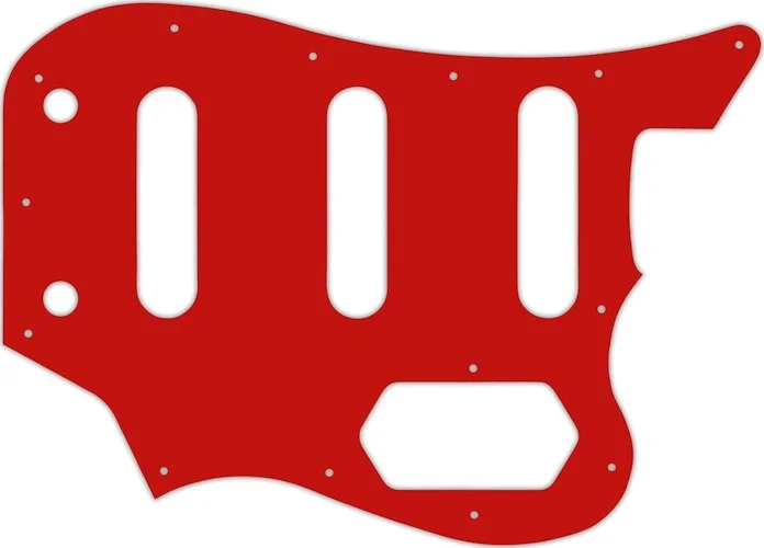 WD Custom Pickguard For Squier By Fender Vintage Modifed Bass VI #07 Red/White/Red