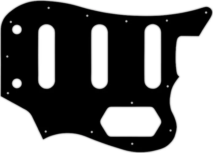 WD Custom Pickguard For Squier By Fender Vintage Modifed Bass VI #09 Black/White/Black/White/Black