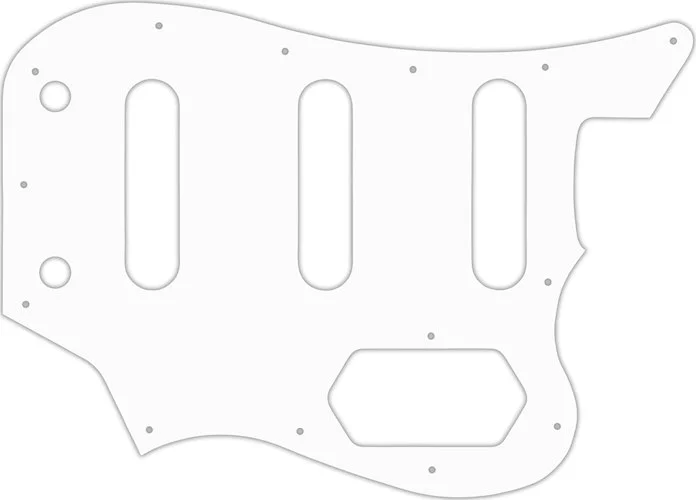 WD Custom Pickguard For Squier By Fender Vintage Modifed Bass VI #02 White