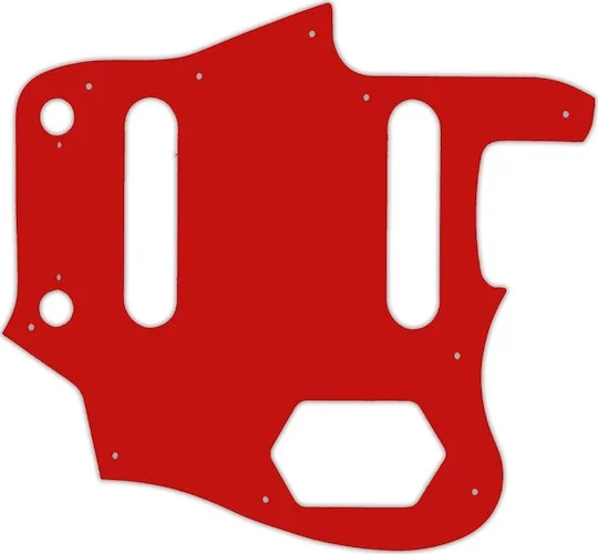 WD Custom Pickguard For Squier By Fender Vintage Modified Jaguar #07 Red/White/Red