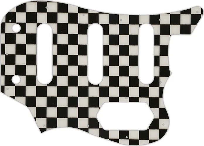 WD Custom Pickguard For Squier By Fender Vintage Modifed Bass VI #CK01 Checkerboard Graphic