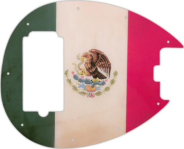 WD Custom Pickguard For Sterling By Music Man SB14 Bass #G12 Mexican Flag Graphic