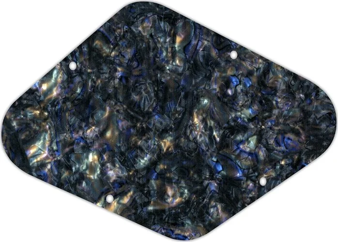 WD Custom Pickguards Electronics Cavity Cover For D'Angelico Guitars #35 Black Abalone