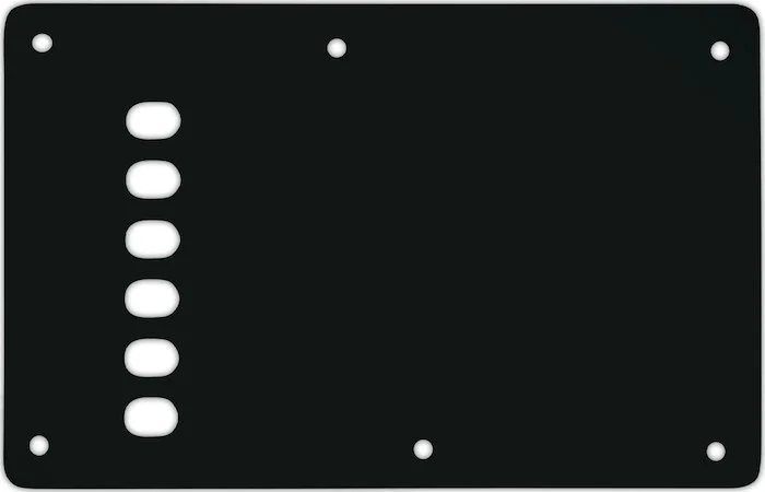 WD Custom Pickguards Vintage Style Backplate For Fender Stratocaster #01A Black Acrylic