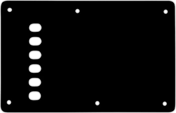 WD Custom Pickguards Vintage Style Backplate For Fender Stratocaster #01T Black Thin