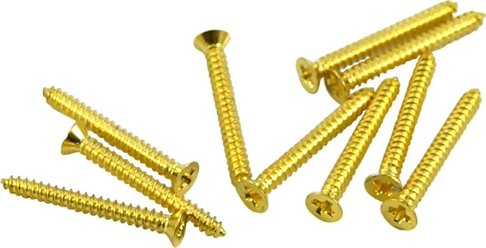 WD Humbucker Pickup Mounting Ring Screws - Long Gold (10)