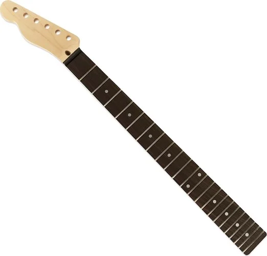 WD Licensed By Fender Replacement Left Hand 22 Fret Neck For Telecaster Modern C Ebony