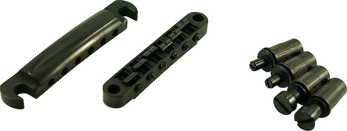 WD Metric Tune-O-Matic Bridge & Stop Tailpiece Set Black