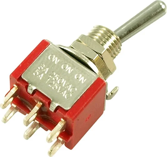 WD Mini Toggle Switch 3 Position - On/On/On - Chrome (20)