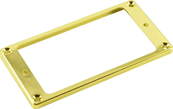 WD Plastic Humbucker Pickup Mounting Ring - Flat - Gold - Low Image