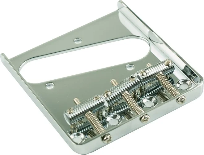 WD Replacement Bridge For Fender Telecaster With Vintage Knurled Saddles Chrome