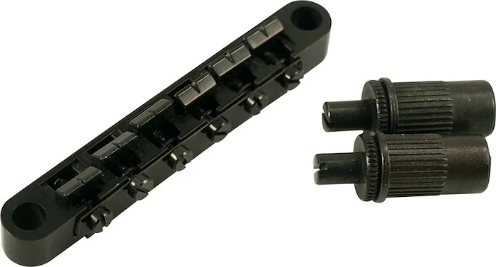 WD Replacement Metric Wired ABR-1 Style Tune-O-Matic Bridge With Large Posts Black