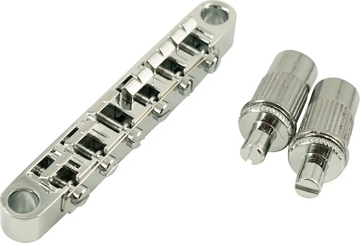 WD Replacement Metric Wired ABR-1 Style Tune-O-Matic Bridge With Large Posts Chrome