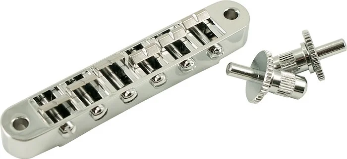 WD Replacement Nashville Style Tune-O-Matic Bridge With Inserts Chrome