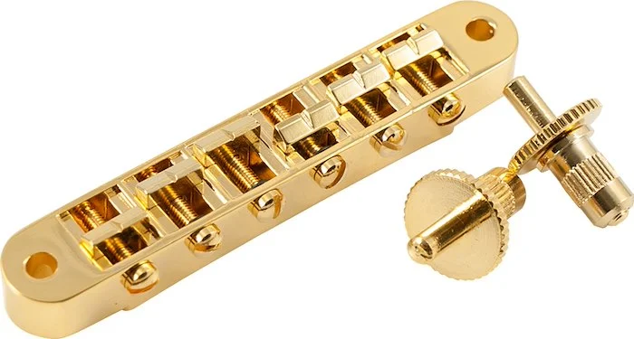 WD Replacement Nashville Style Tune-O-Matic Bridge With Inserts Gold