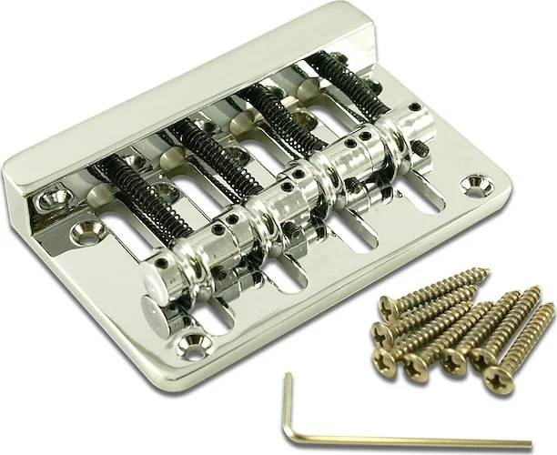 WD Solid Brass 4 String Bass Bridge Chrome