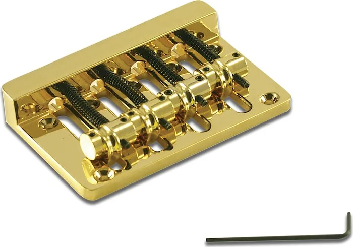 WD Solid Brass 4 String Bass Bridge Gold